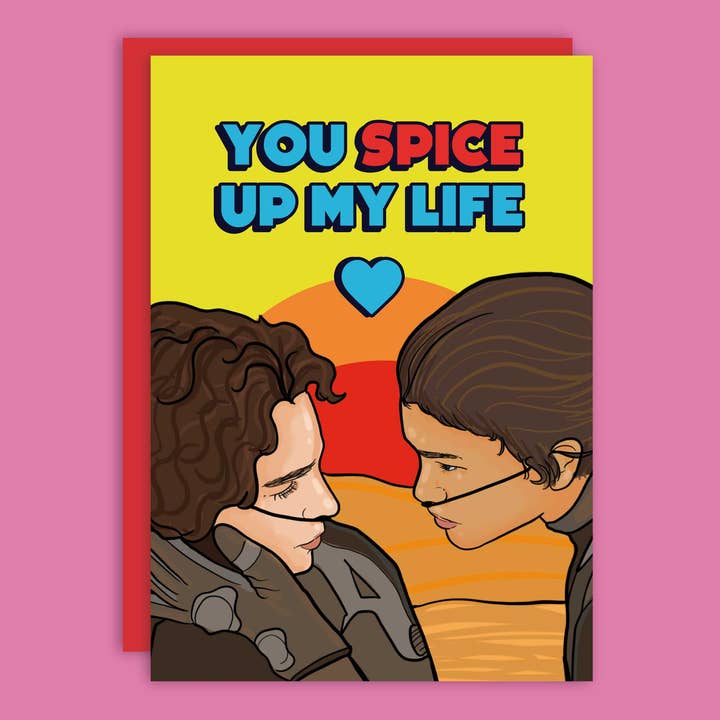 Studio Soph (We Pay Your Import Fees - We Ship DDP) – Großhandel Liebeskarte – You Spice Up My Life Dune Grußkarte1