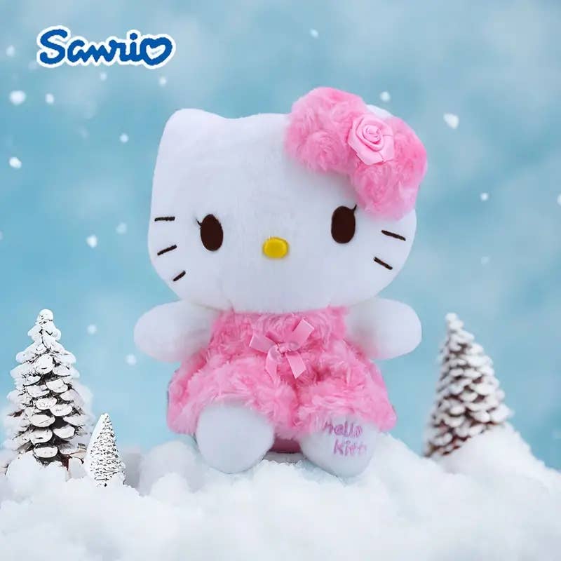 Hello Kitty Plush White Pink Stuffed Animal 12 Northwest Sanrio Pretty  Kitty