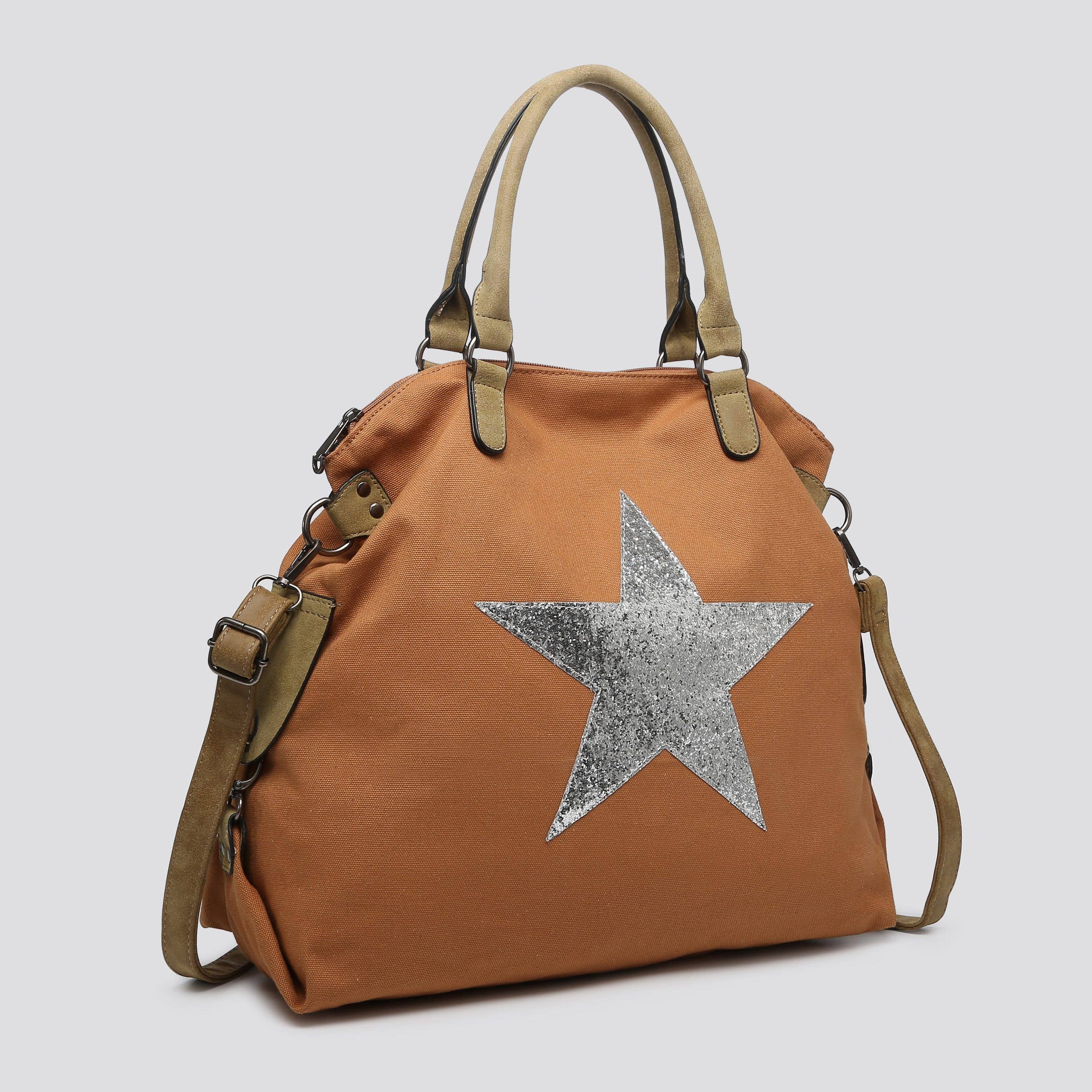 House of Milano - Wholesale Tote Bag - Women's - 2253 Large Canvas Star Bags6