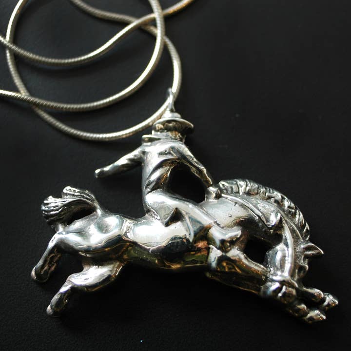 Bronco Cowboy Necklace for wholesale by Hi Octane | SilverBotanica