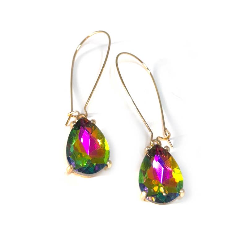 StarryNYC – Engroshandel Hængeøreringe og creoløreringe – Teardrop glasperle 14mm x 18mm m/nyretrådøreringe42