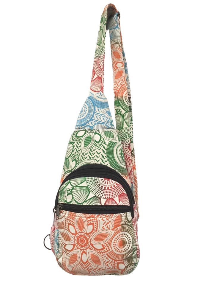 Boho Mandala Print Hippie Sling Bag for wholesale by The Collection Royal / Royal Handicrafts