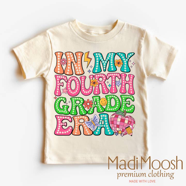 Madi Moosh – wholesale Screen-printed t-shirt – Kids – In My 4th Grade Era Back To School Shirt - School Shirt