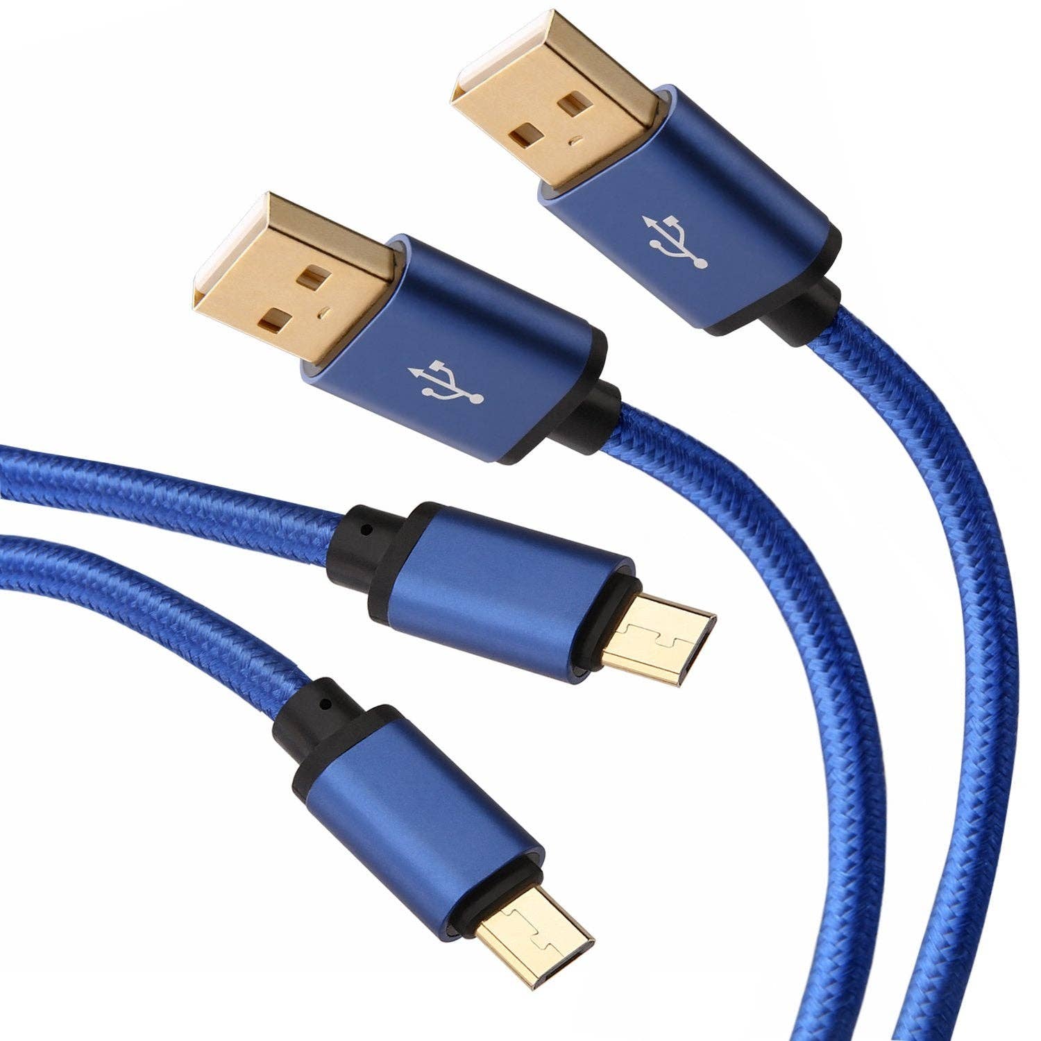 DGN Gadgets - Vente Câble de charge - Câble Micro USB tressé en nylon, charge rapide, 3 et 10 pieds (0,91 m et 3 m) pour Android3