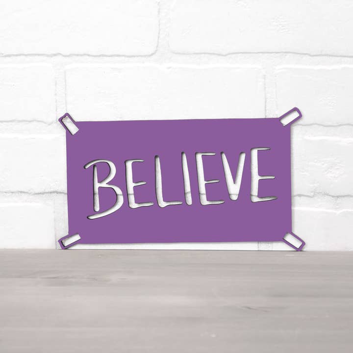 Spunky Fluff - Wholesale Wall Sign - Believe Ted Lasso Quote Locker Room Sign7