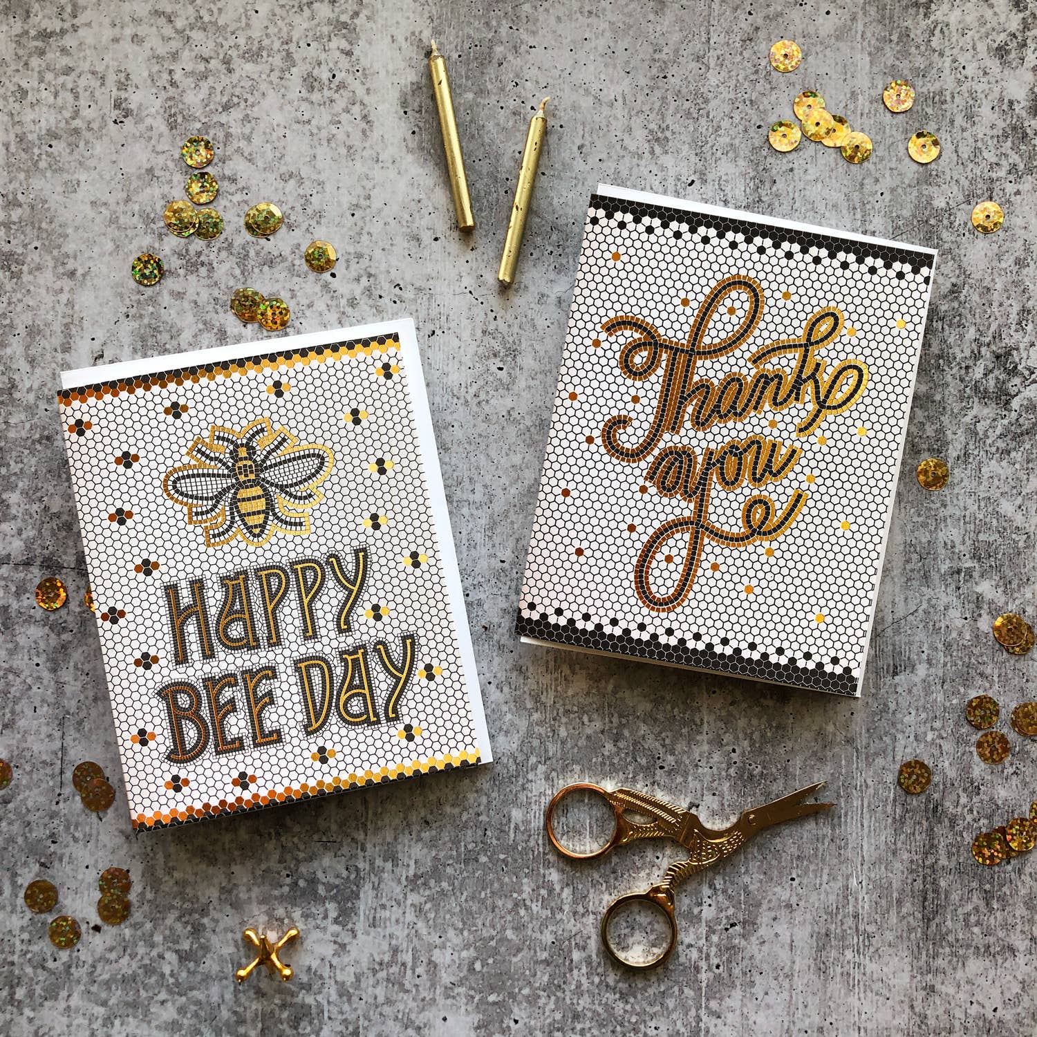 Wild Ink Press - Wholesale Birthday Card - Bee Day Tile Birthday Card1