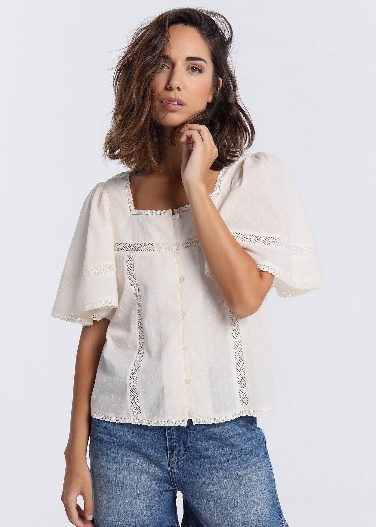 Blank LOIS JEANS - Wide sleeve blouse M for wholesale on Faire