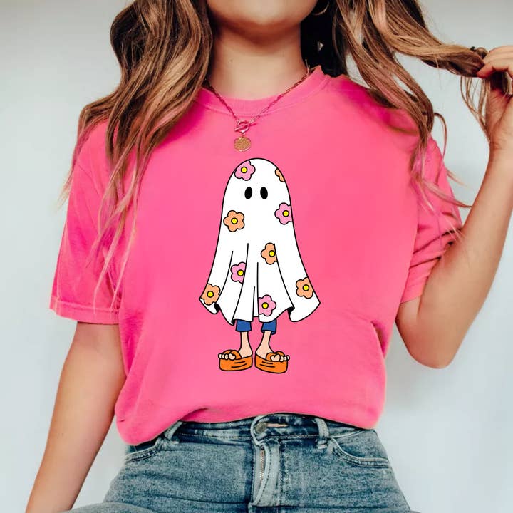 (shirt not included) Lizzie Ghost - Matte Clear Film Transfer for wholesale by TEELUX