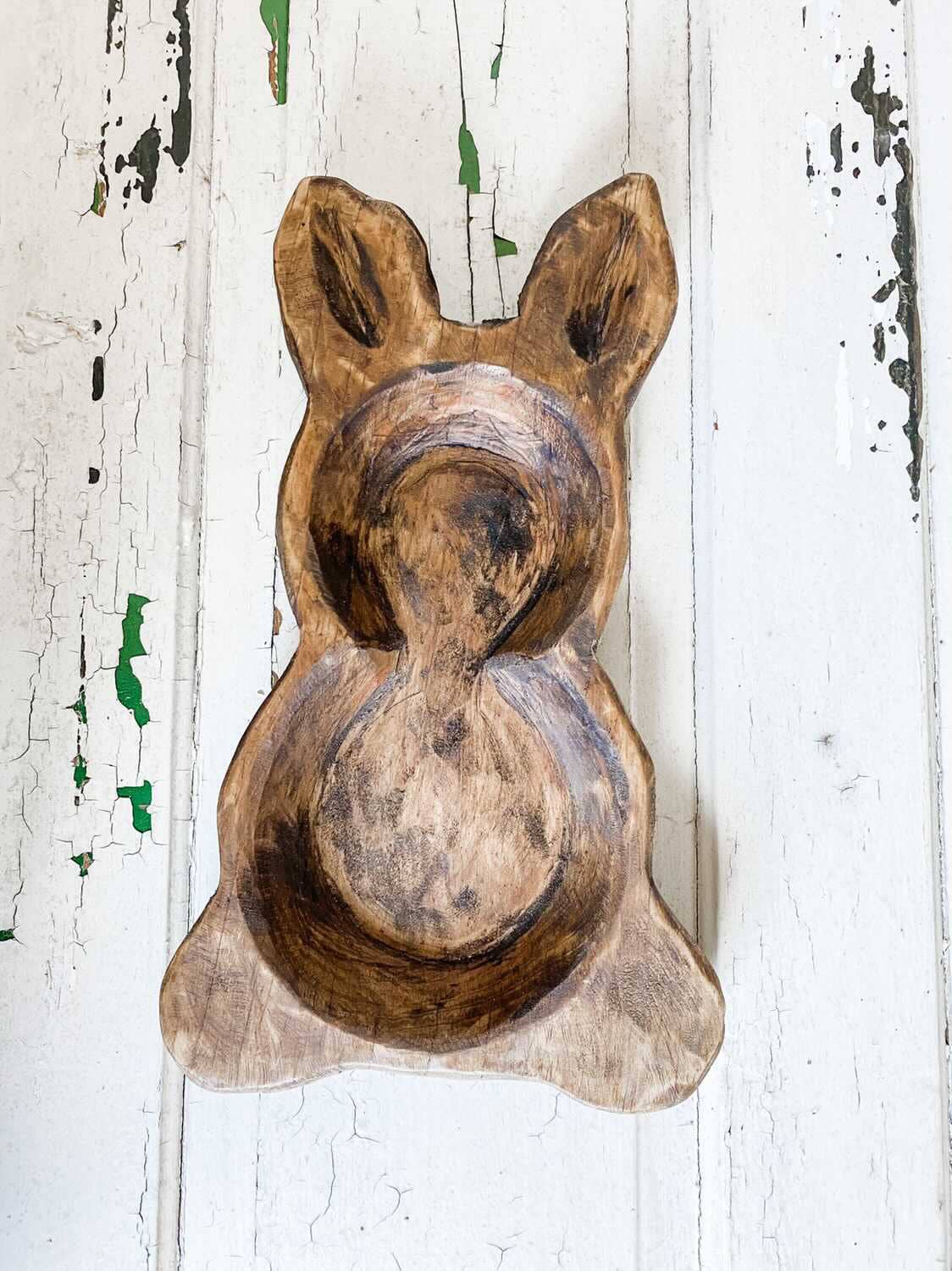 Rustic Farm - Wholesale Decorative Plate/Dish/Bowl - Large Bunny Dough Bowl, Handmade Farmhouse Décor #B - Pared24