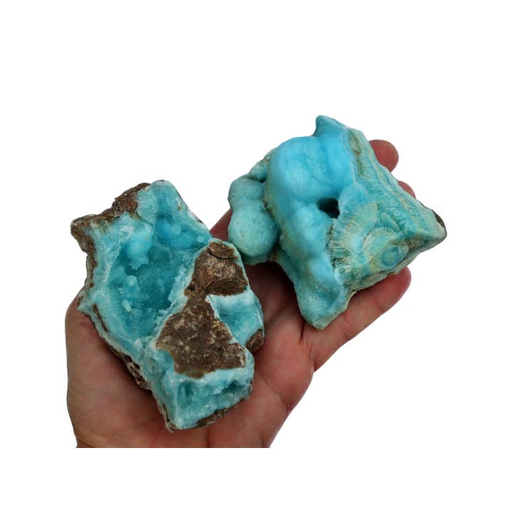 Kaia & Crystals - Wholesale Spiritual Stone/Crystal - Raw Blue Aragonite Crystals (3-5 Pcs) - 1 Kg (100g - 500g)5