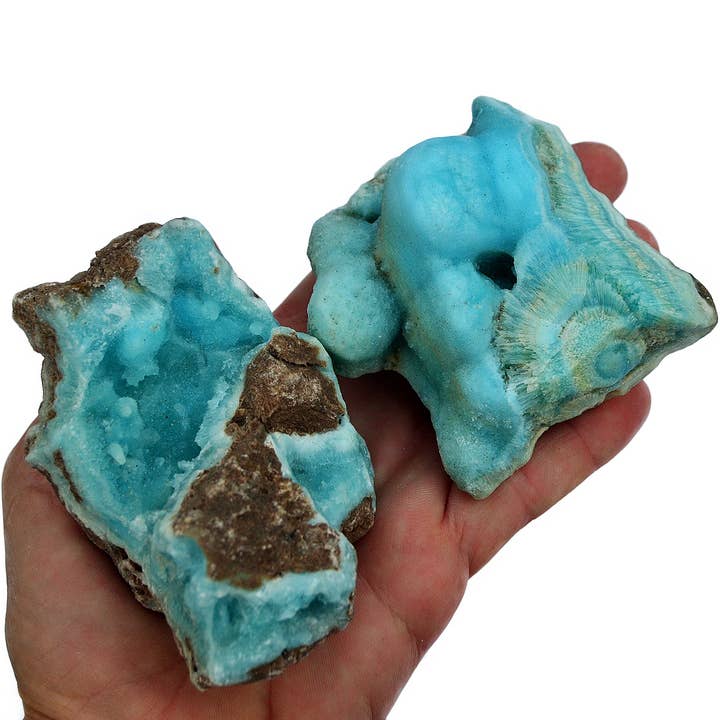 Kaia & Crystals - Vendita all'ingrosso Pietra/cristallo spirituale - Cristalli di aragonite blu grezza (3-5 pezzi) - 1 kg (100 g - 500 g)