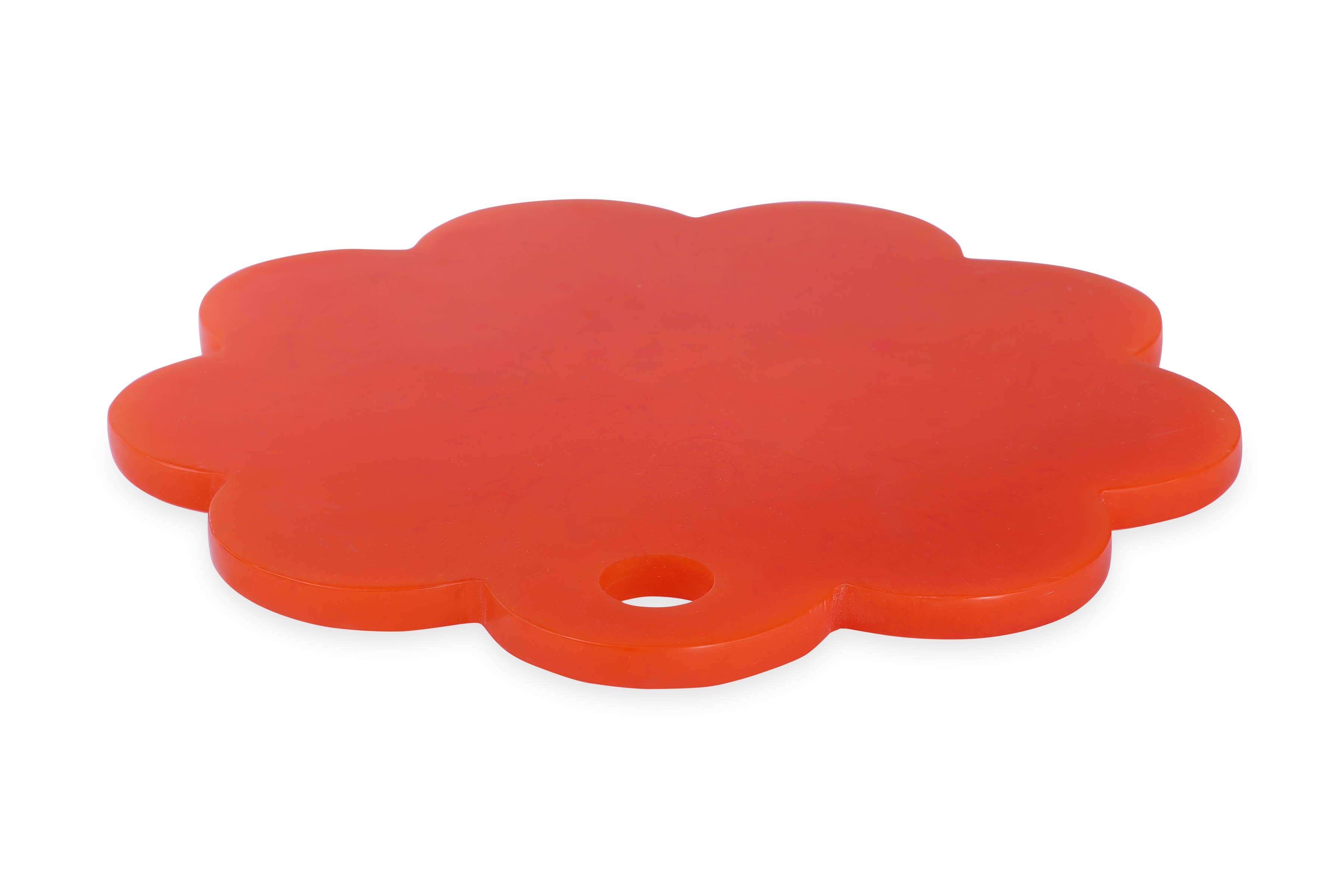 Casa Amarosa - Wholesale Cheese Board - Scallop Resin Cheese Charcuterie Board, Orange - 9 Inches2