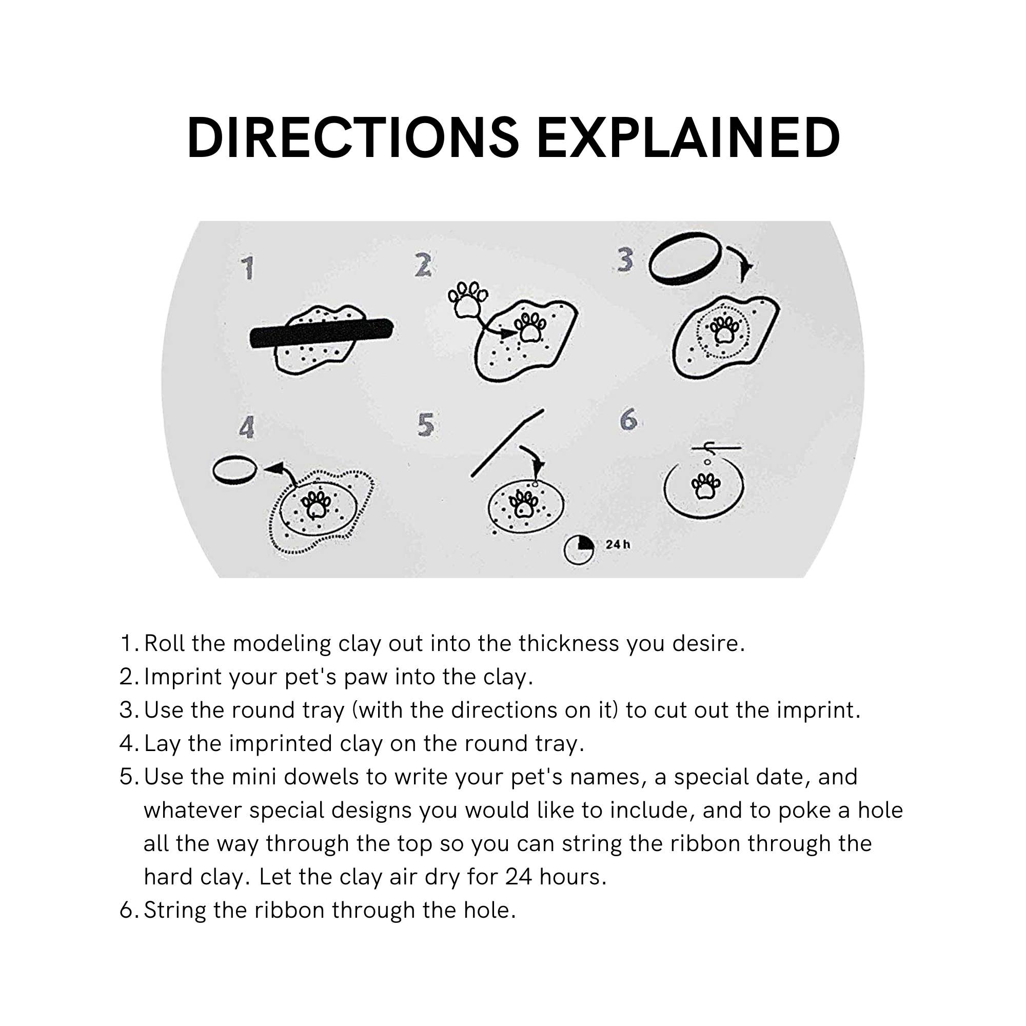 Midlee Designs - Vendita all'ingrosso Kit per lavoretti fai da te - Midlee Designs Kit per Impronte di Zampe in Argilla - Ornamento Ricordo4