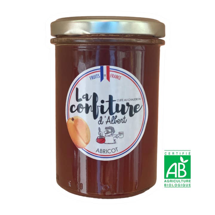 Confiture bio d'abricot pour la vente par La Confiture d'Albert