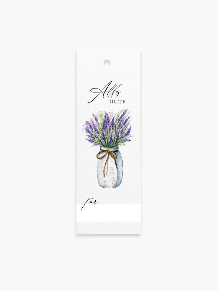 Etiquetas de regalo con motivo de lavanda «All the Best» en juego de 8 para venta al por mayor de NORDEULE