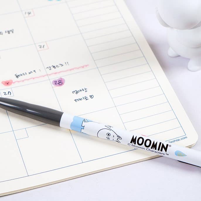 K_Wonderland - Wholesale Pen - Moomin Slim Black Ball point Pen Pencil 30pcs Pack