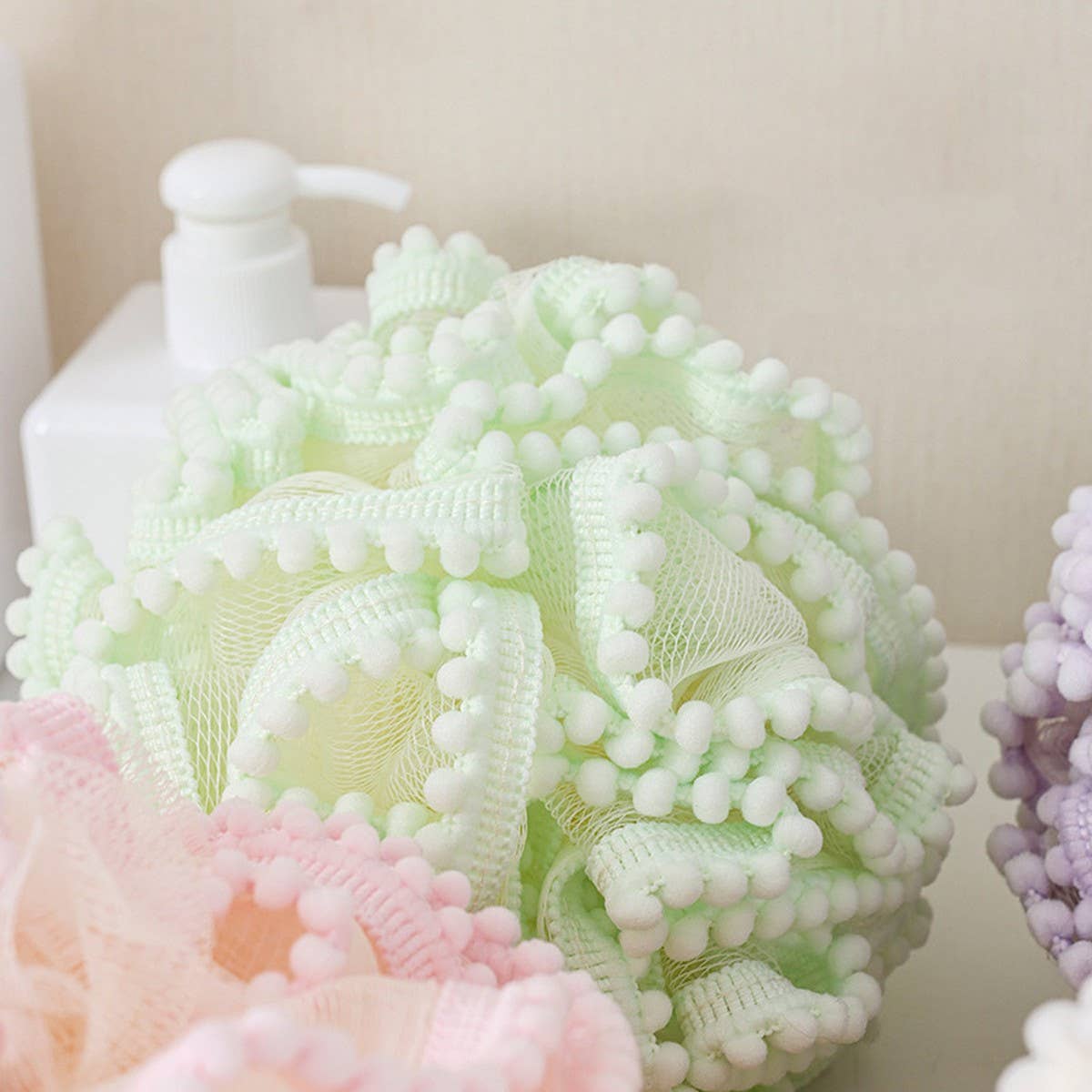 ACCITY - Wholesale Bath Pouf/Sponge - LARGE BATH POUF SUPER SOFT BATH POUF_CWMM33416