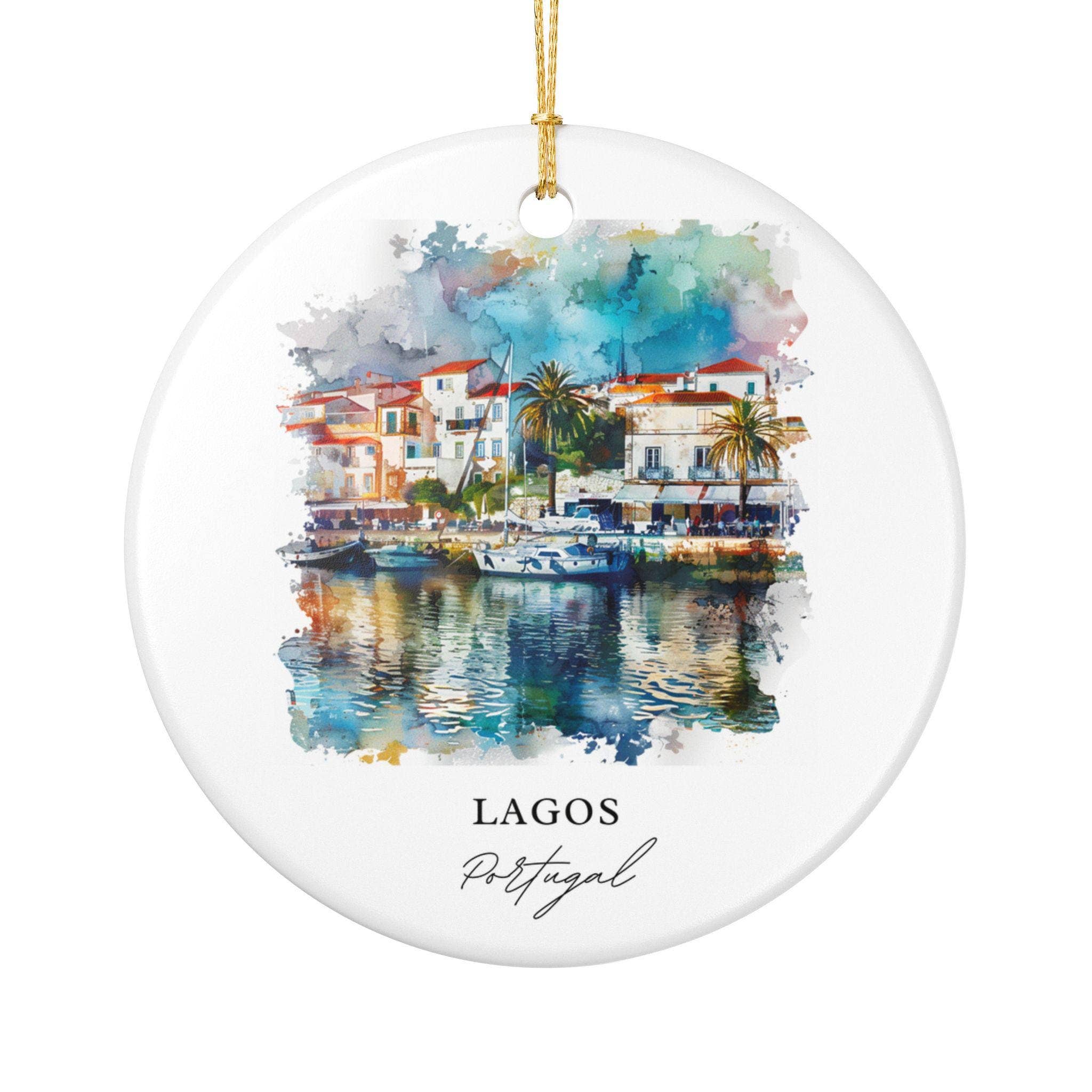 Premium Travel Art - Wholesale Ornament - Lagos Portugal Ornament: Unique Lagos Souvenir, Lagos Xmas Decor, and Authentic Lagos Portugal Gift0