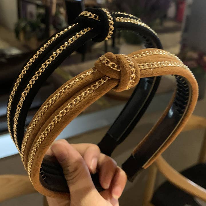 ACCITY - Wholesale Fashion Headband - Women's - CHAIN KNOT DECOR HEADBAND_CWAHA02074