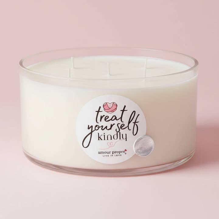 Treat Yourself Kindly 5 Wick Organic Soy Candle - Meditative Fragrance | 102 oz for wholesale by Amour Propre