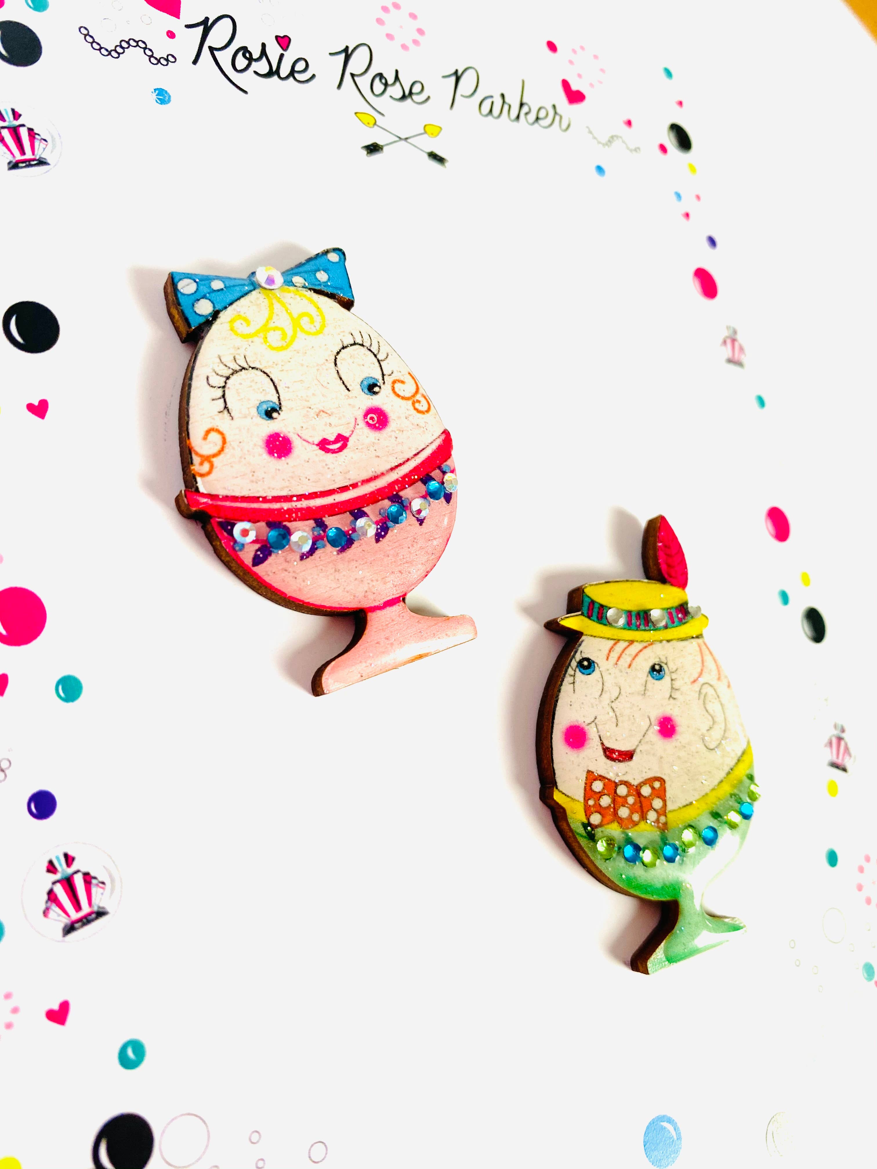 Rosie Rose Parker - Wholesale Broche - Broches met paaseieren, retro broche, eigenzinnig cadeau7