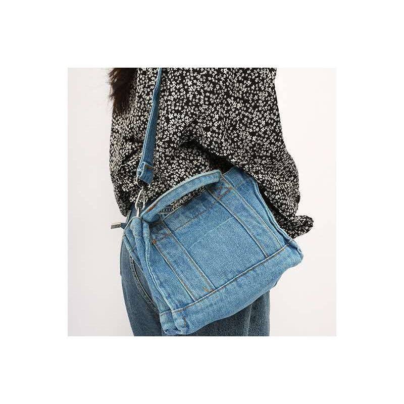 ShieldChic - Vente Sac à bandoulière – femme - Sac à bandoulière en jean à bretelles amovibles5