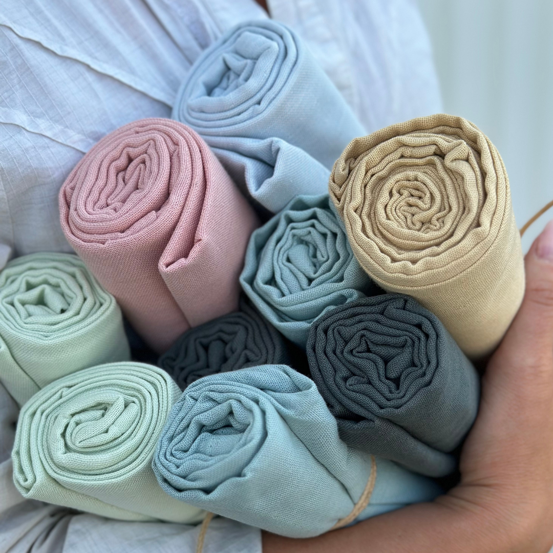 Saga Copenhagen - Wholesale Diaper (Cloth) - Baby - Muslin Cloth - Dusty Green - 100% Organic Cotton 4