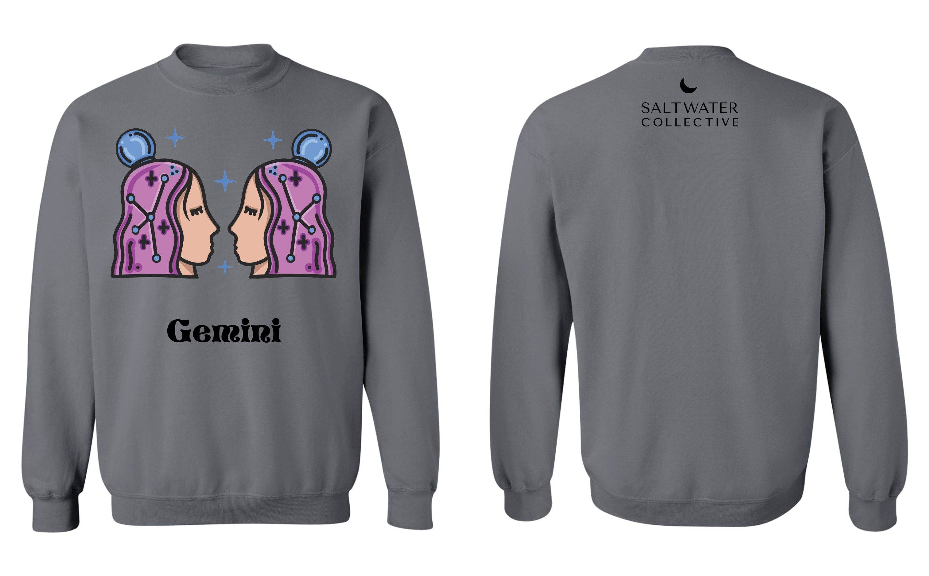 Saltwater Designs - Venta al por mayor Sudadera estampada - Mujer - Zodiaco - cuello redondo Genmini0
