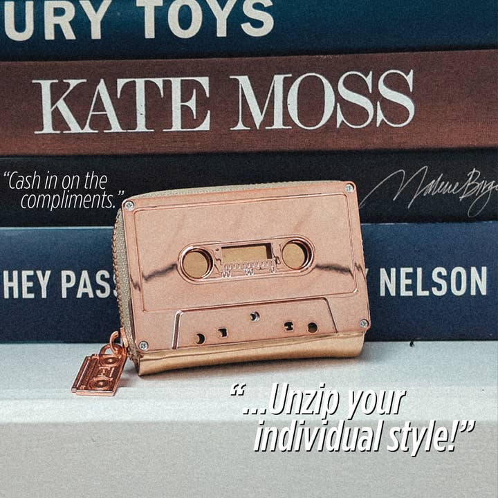 Fydelity - Wholesale Wallet - Unisex - 70264: Cassette Tape Wallet | Rose Gold Chrome3