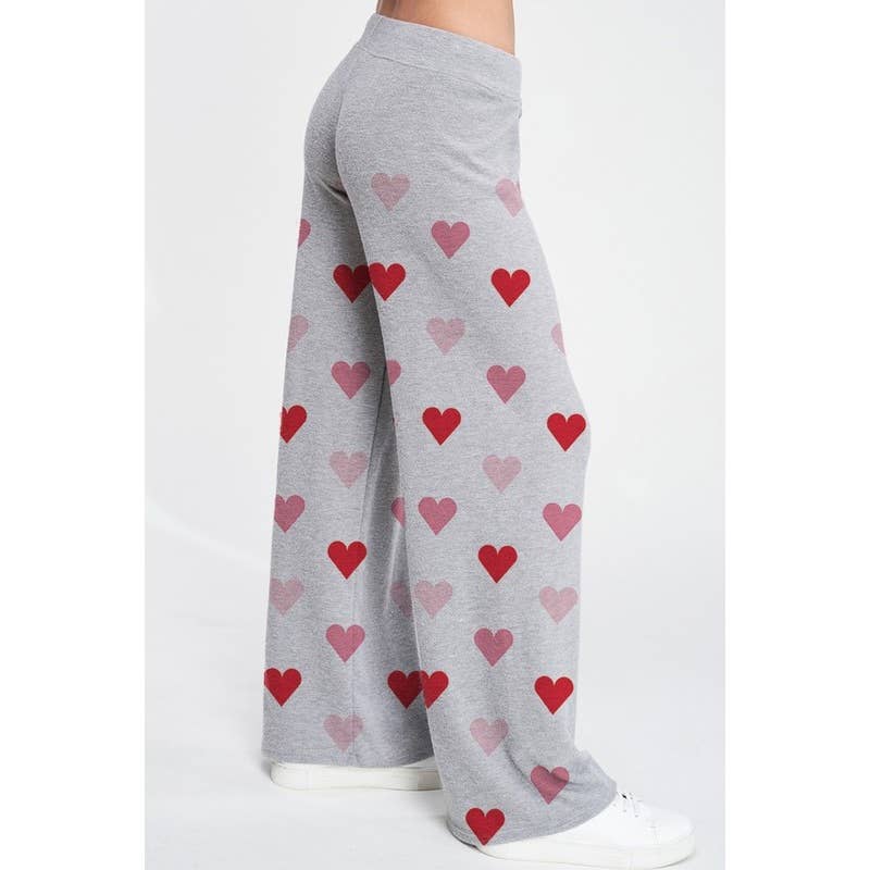 Phil Love - Wholesale Lounge Set - Women's - Heart all over soft brushed loungewear set 2