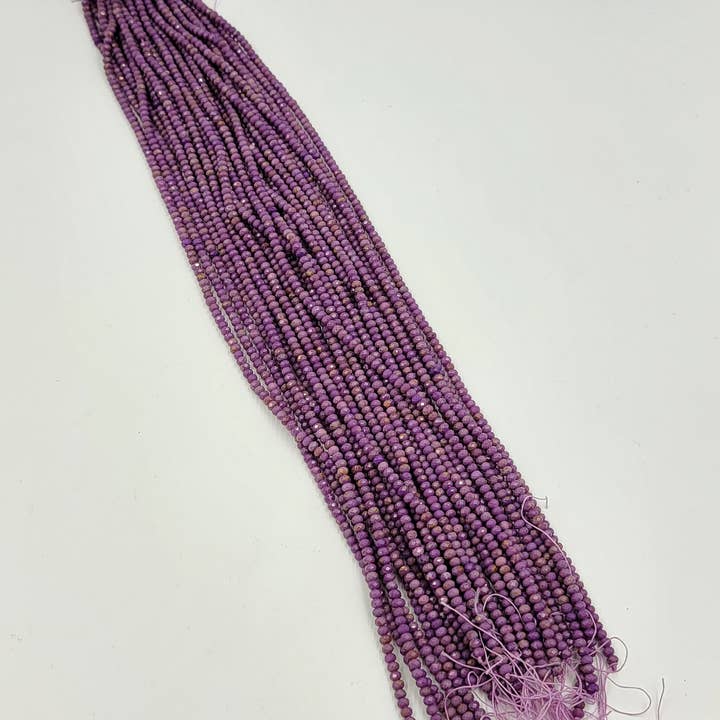 Beads Creation - Wholesale Beads - Natural Phosphosiderite Faceted Rondelle Genuine Bead PRP6274