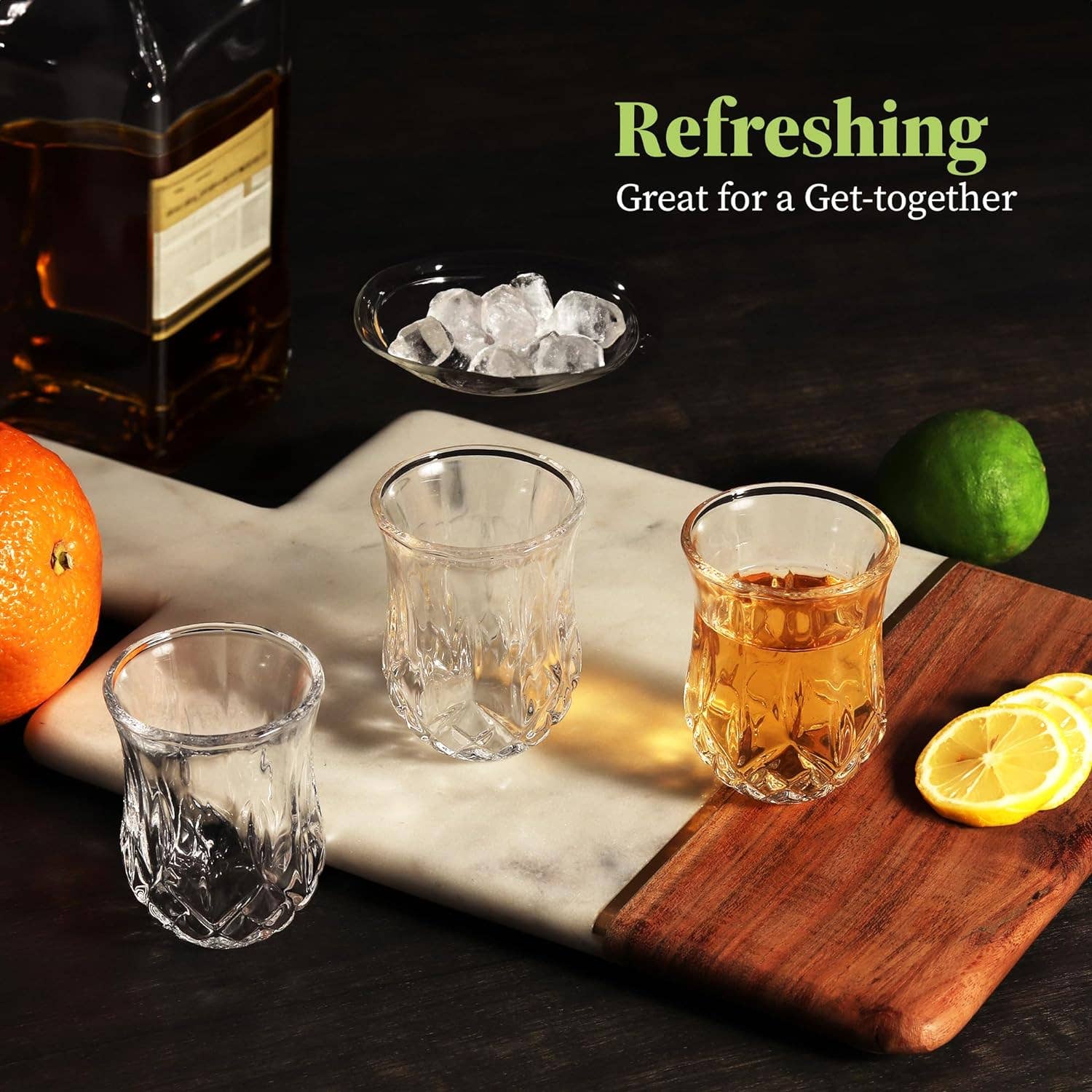 Garden Guru Lawn & Garden Tools – Engroshandel Shotglas – QUAFFER Shot Glassæt med 6 - Elegant mønstret skudglas4