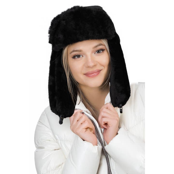 ASSORTED Fluffy Thermal Faux Fur Bomber Trapper Hat for wholesale on Faire3