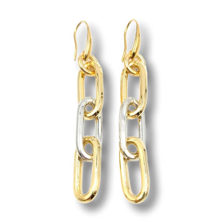 ABS KOLLEKTION BICOLOR KETTENOHRRINGE für den Großhandel von Sasha Miami