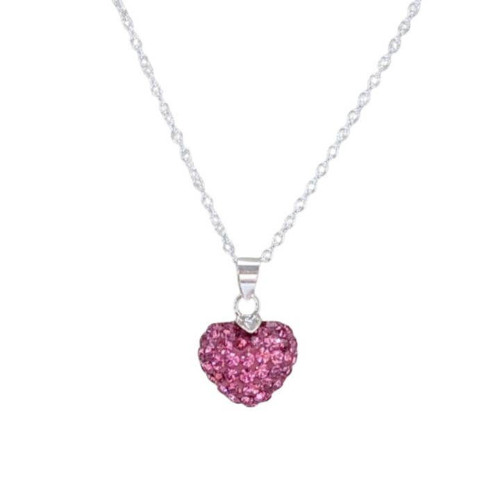 SALE Sweet Heart Swarovski Crystal Pendant Necklace for wholesale by Saraswati Imports