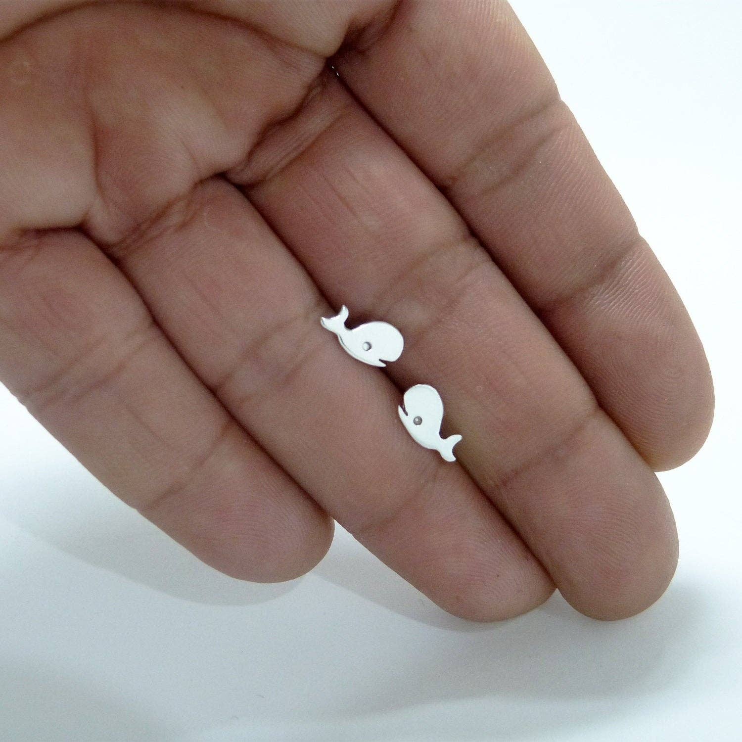 Plataica - Wholesale Stud/Post Earrings - 925 silver whale earrings4