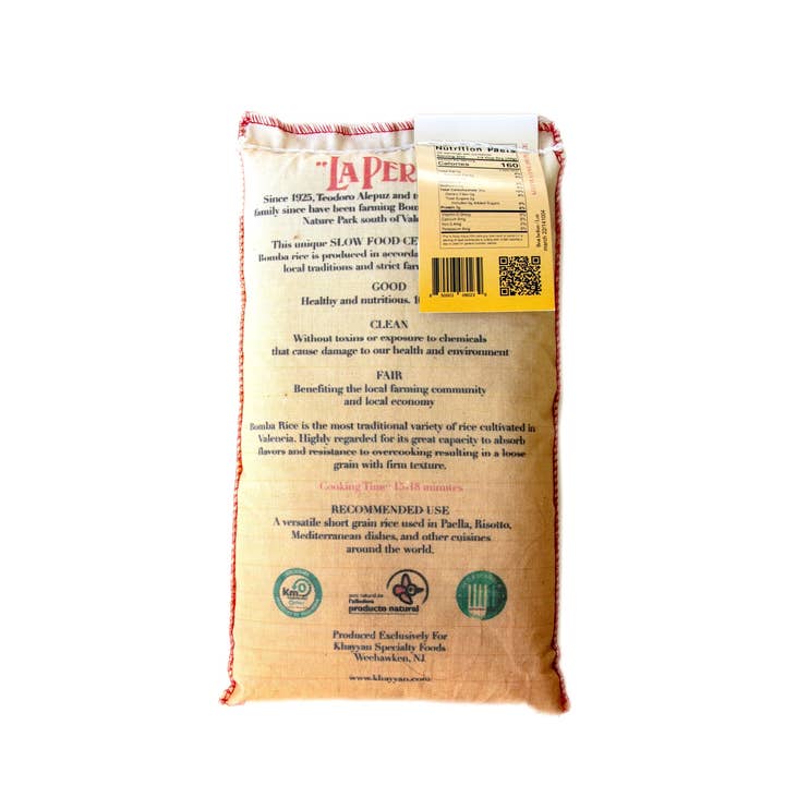 Khayyan Specialty Foods - Wholesale Rice - Paella Bomba Rice of Valencia 18/1kg - LA PERLA4