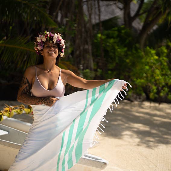 Fouta SAINT TROPEZ 1mx2m strandhandduk för wholesale av Pink Manta By Le Comptoir Paris