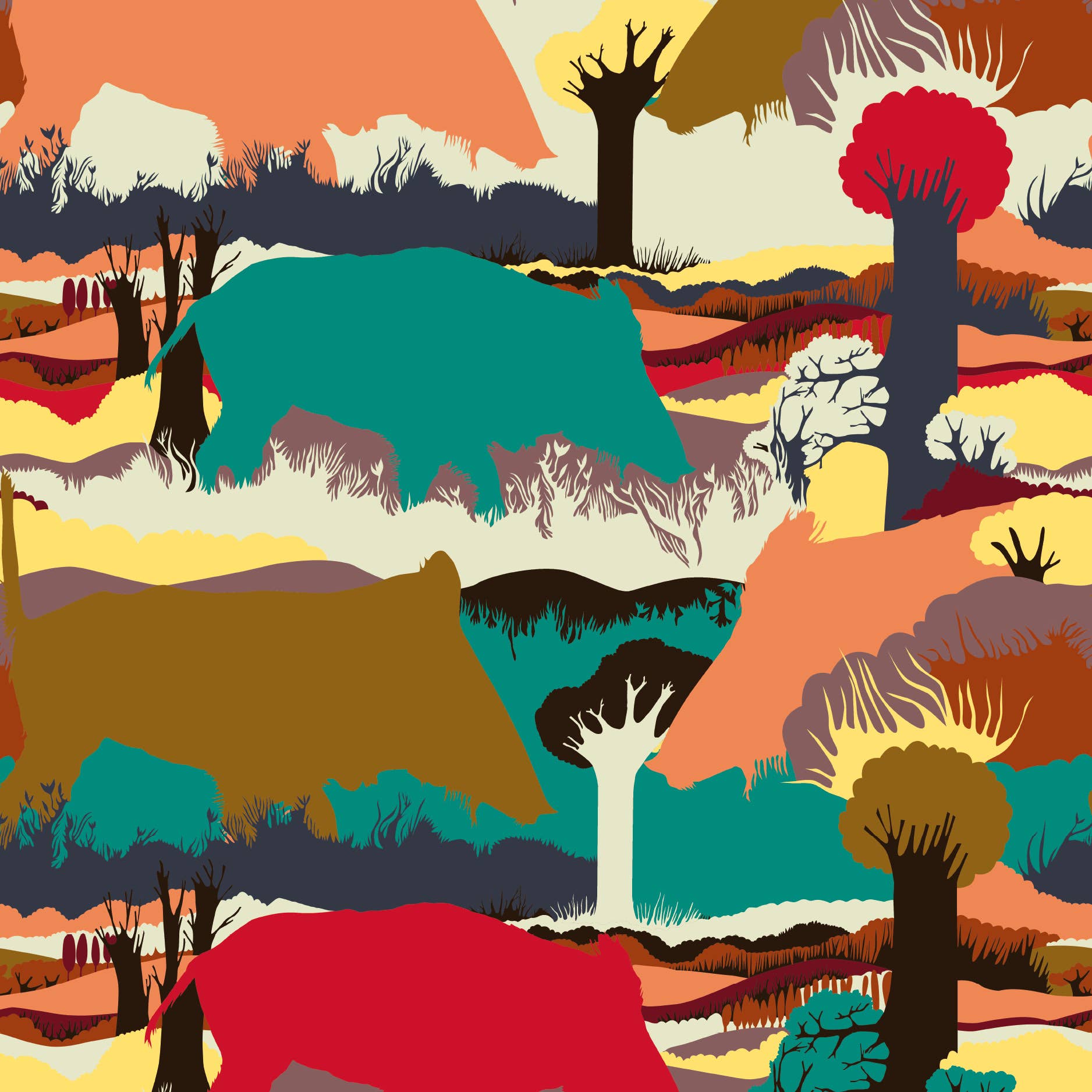 Cilé - Wholesale Wallpaper - Sangliers A Wallpaper0