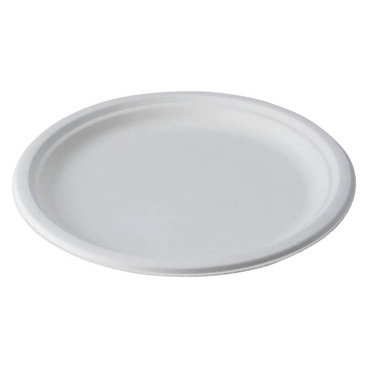 CaliWare 10" No PFAS Added Natural Bagasse Plate - 500/Case for wholesale by CaliWare