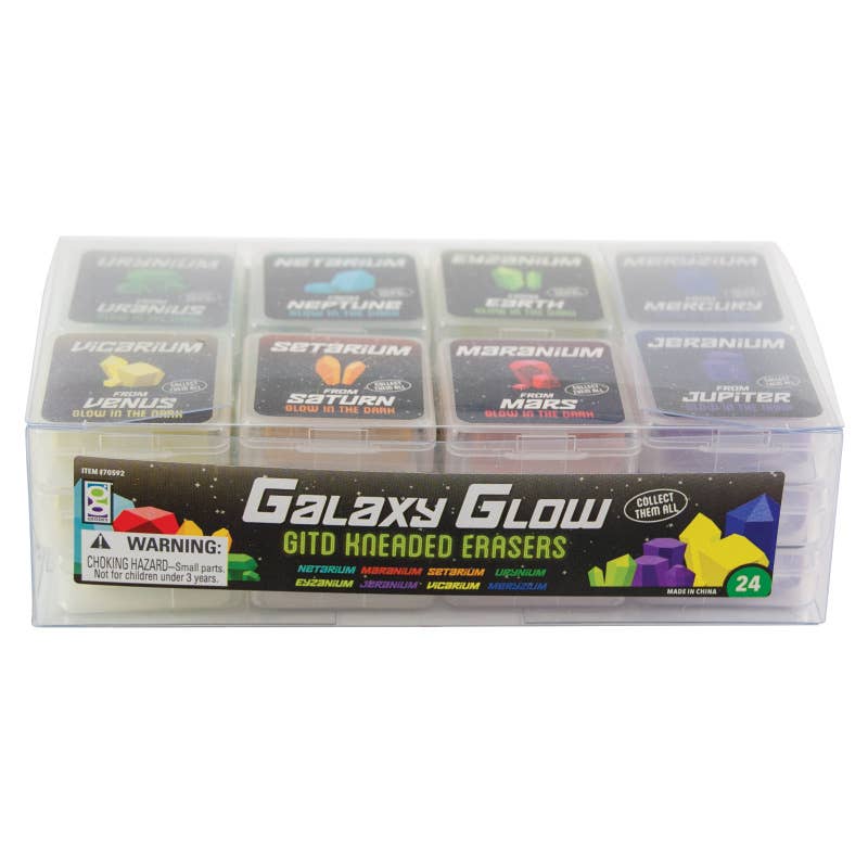 Geddes - Wholesale Eraser - Galaxy Glow in the Dark Kneaded Eraser   24/dsp1
