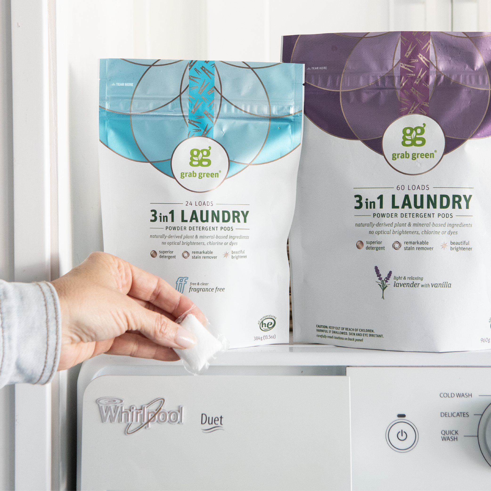 Grab Green - Wholesale Laundry Detergent Powder/Pods - 3 in 1 Laundry Detergent Pods, Vetiver, 132 load6