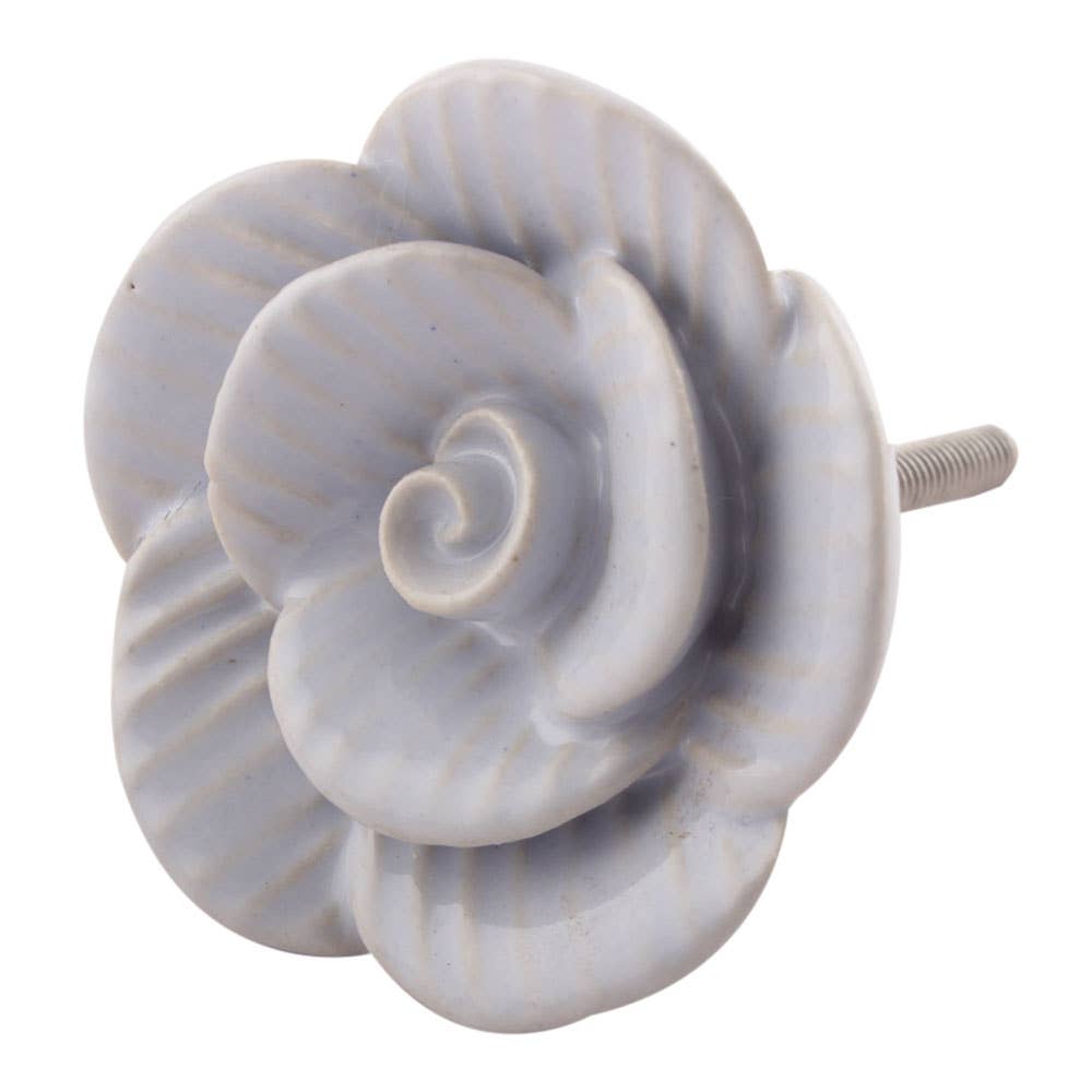 Blue 6 Piece Flower Drawer Pulls and Knobs Look Dresser Knob for wholesale on Faire0