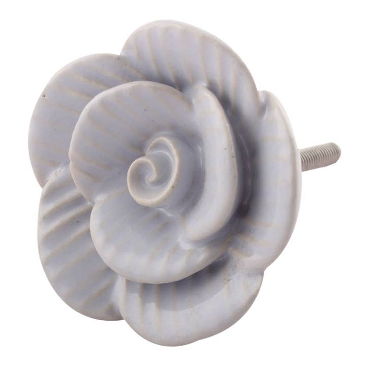 Blue 6 Piece Flower Drawer Pulls and Knobs Look Dresser Knob for wholesale on Faire