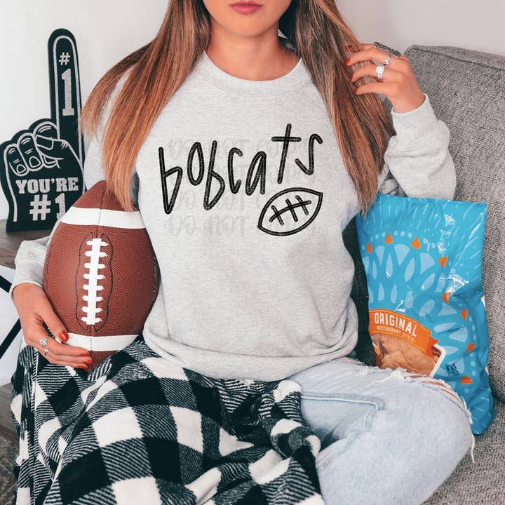 Bobcats Football DTF Heat Transfer for wholesale by Trendy Transfers