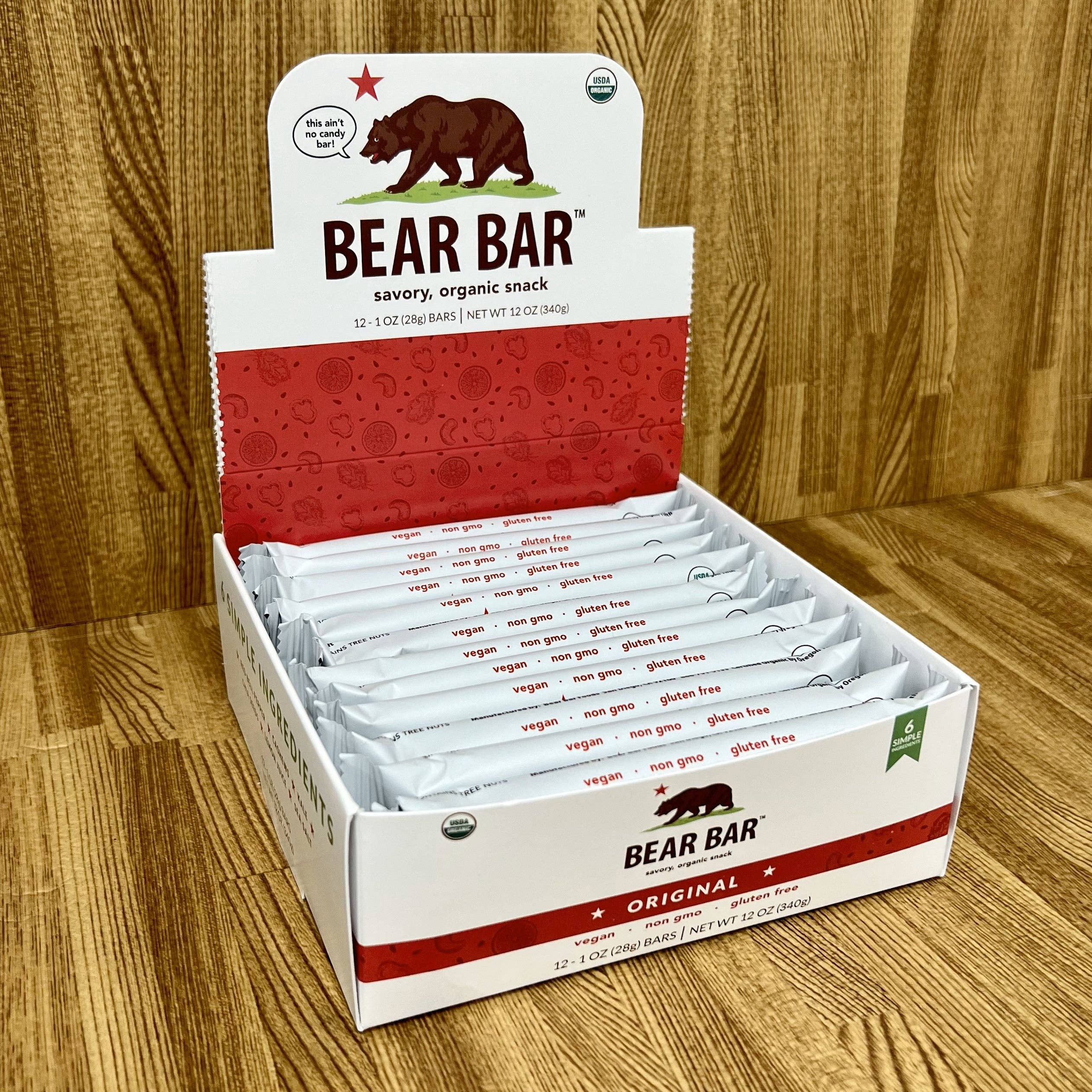 Bear Bar - Wholesale Snack Bar - BEAR BAR, ORGANIC, ORIGINAL 1 OZ - CASE OF 126