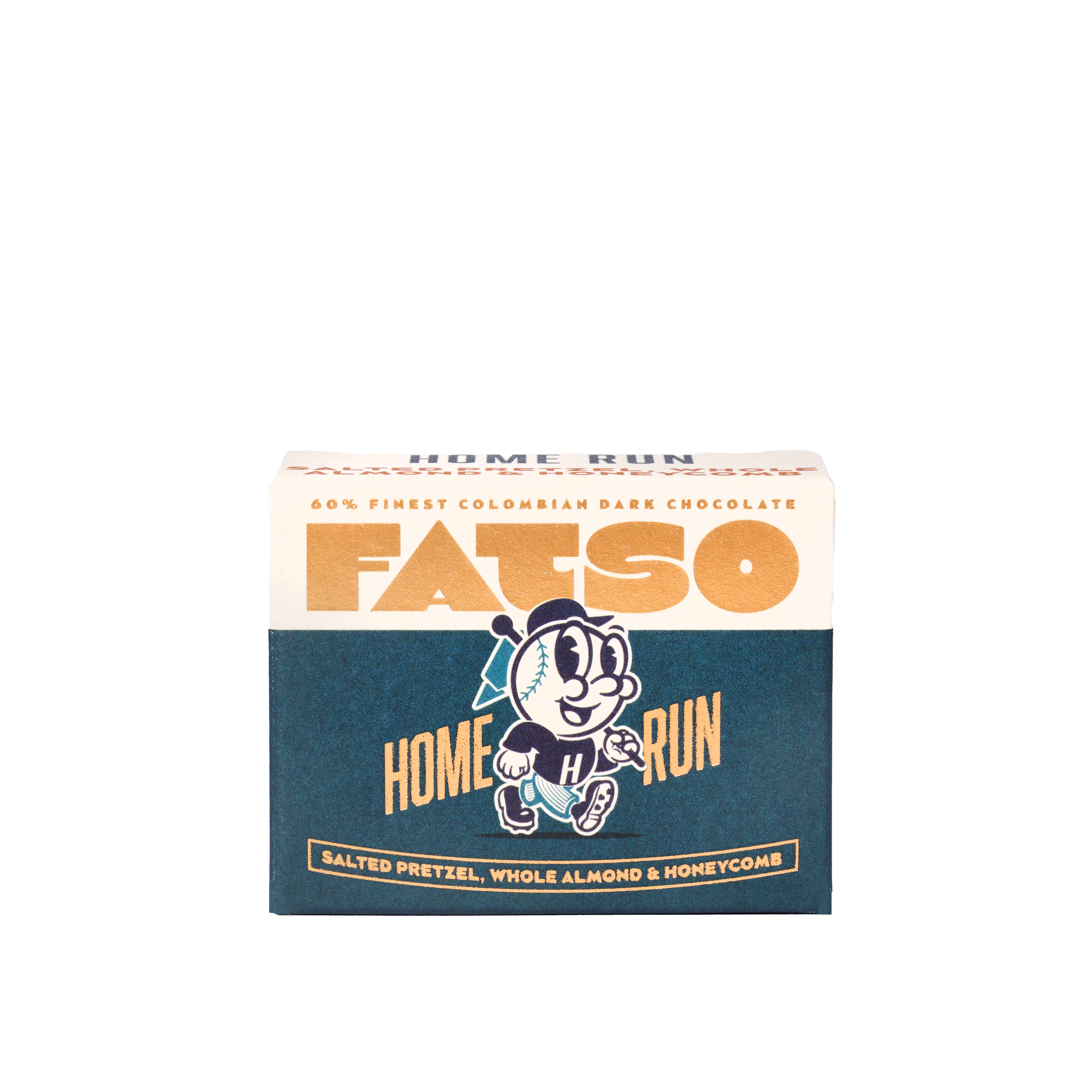 Fatso - Wholesale Chocolate Bar - HOME RUN 40g - 60% Dark chocolate vegan chunky mini bar