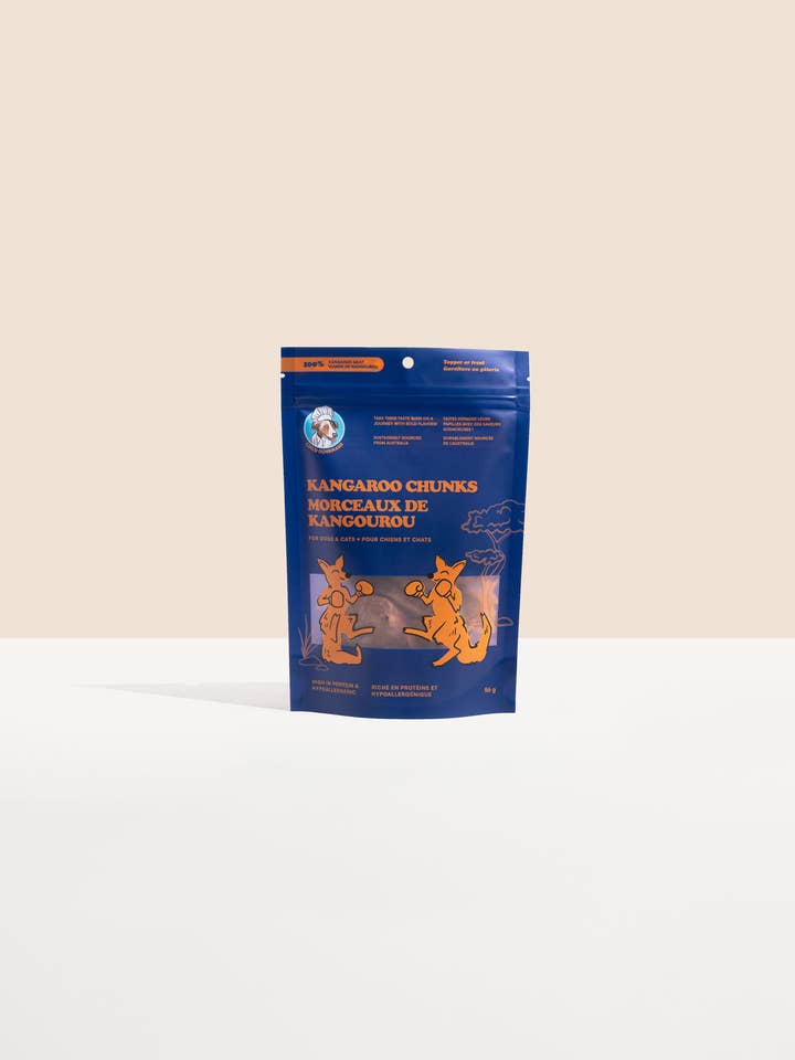Morceaux de kangourou lyophilisés pour la vente par Chien Gourmand