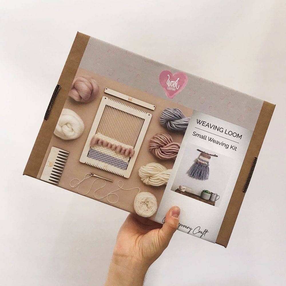 Wool Couture Company – Engroshandel DIY-hobbysæt – Lille Rektangulær Vævning væven Kit4