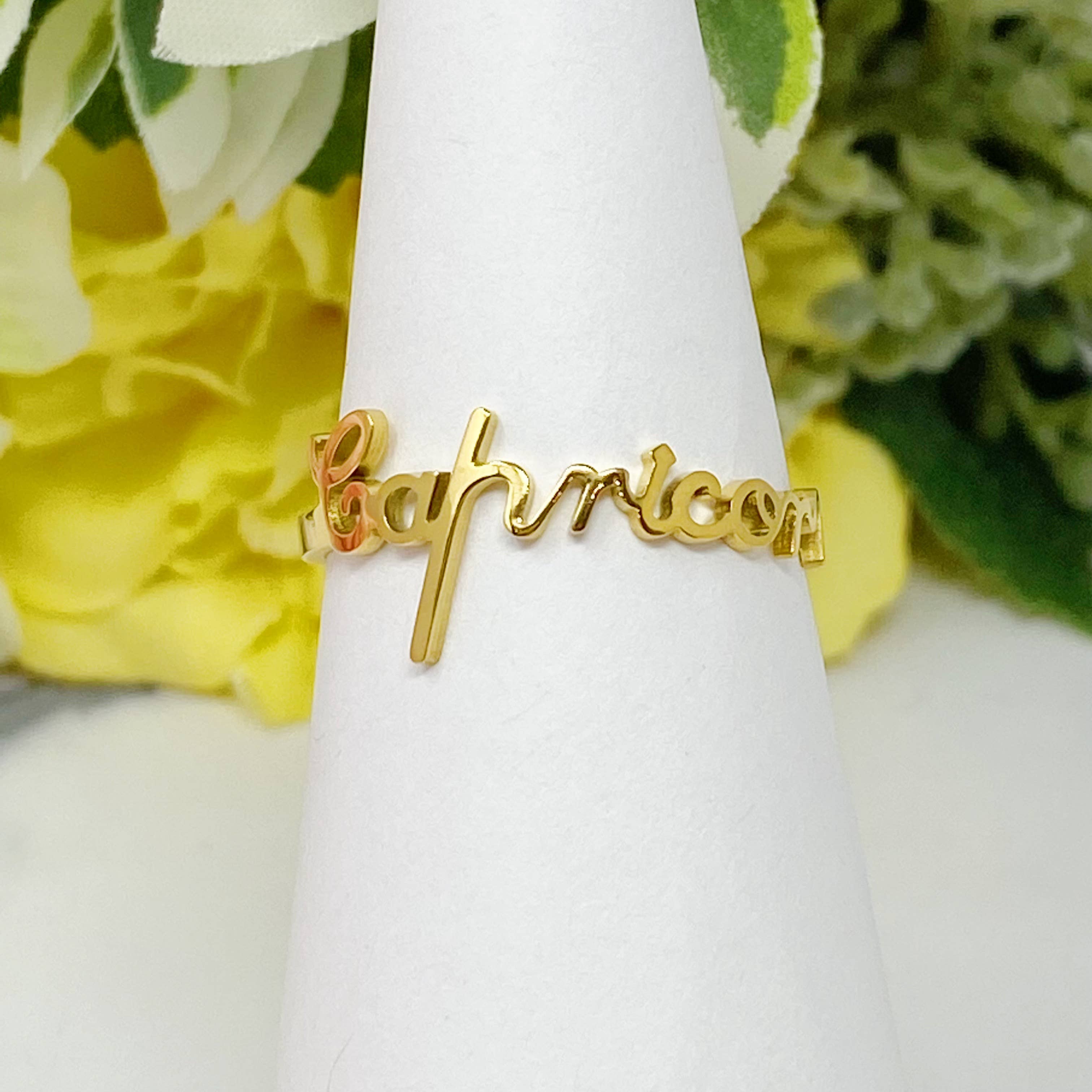 Ellison+Young - Wholesale Band/Stacked Ring - Scripted Zodiac Ring7